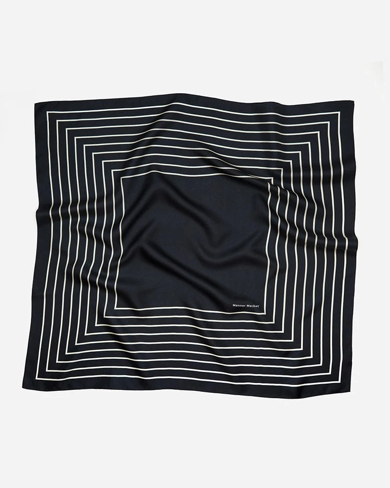 Manner Market - The Agnes Silk Bandana in Black