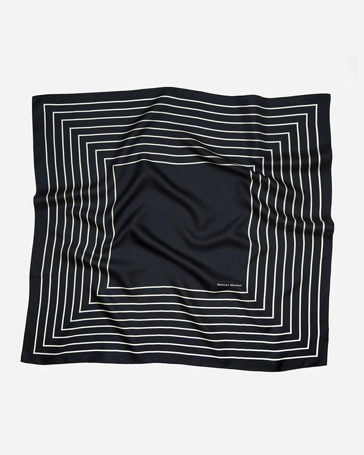 Manner Market - The Agnes Silk Bandana in Black