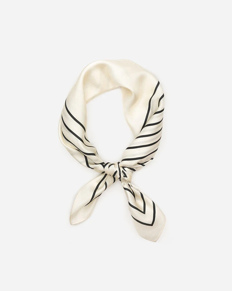 Manner Market - The Agnes Silk Bandana in White