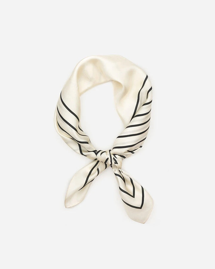 Manner Market - The Agnes Silk Bandana in White