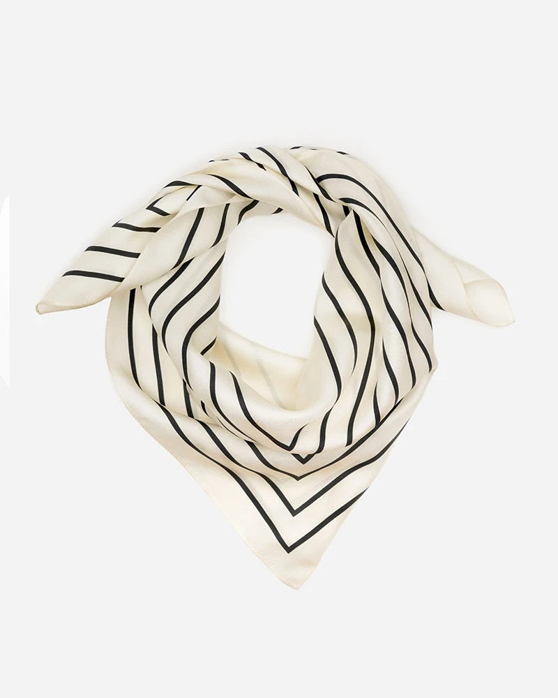 Manner Market - The Agnes Silk Bandana in White