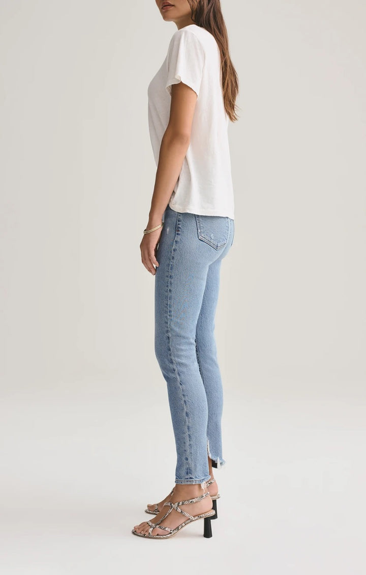 AGOLDE - Nico High Rise Slim Fit Jeans in Headlines Denim