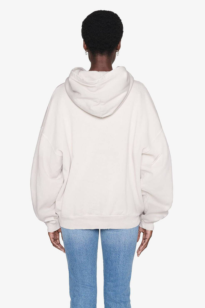 Anine Bing - Aiden Hoodie Monogram in Stone