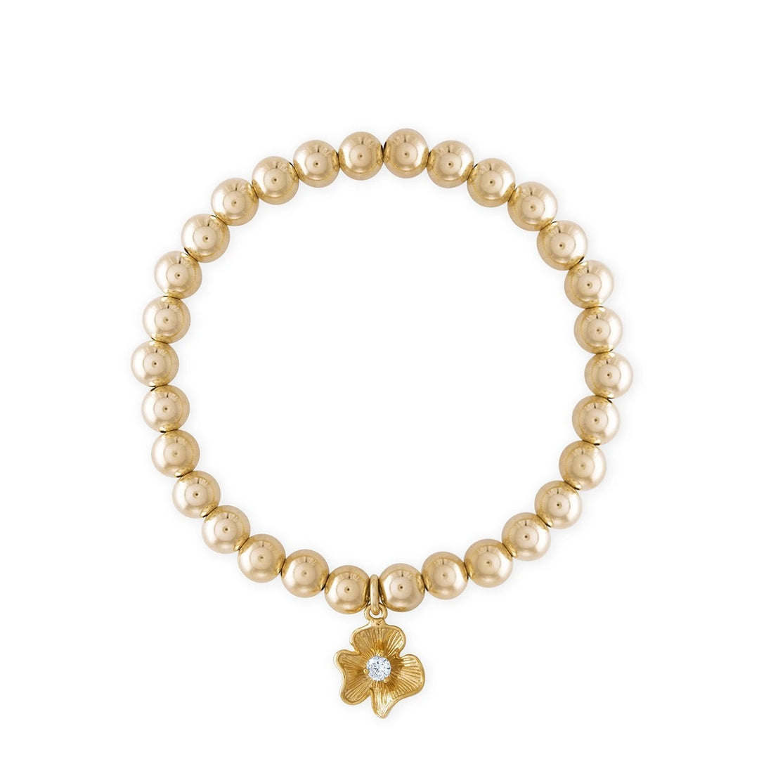 Alexa Leigh - Golden Flower Bracelet in Yellow Gold Jewelry