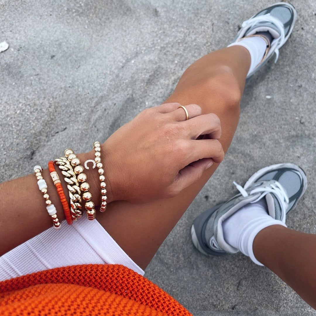 Alexa Leigh - Orange Heishi Bracelet Jewelry