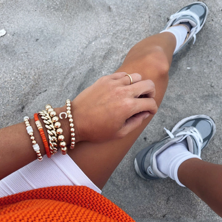 Alexa Leigh - Orange Heishi Bracelet Jewelry