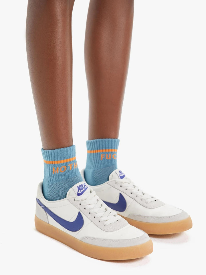 Mother - Baby Steps Ankle Socks in Algiers Blue Mother F**ker