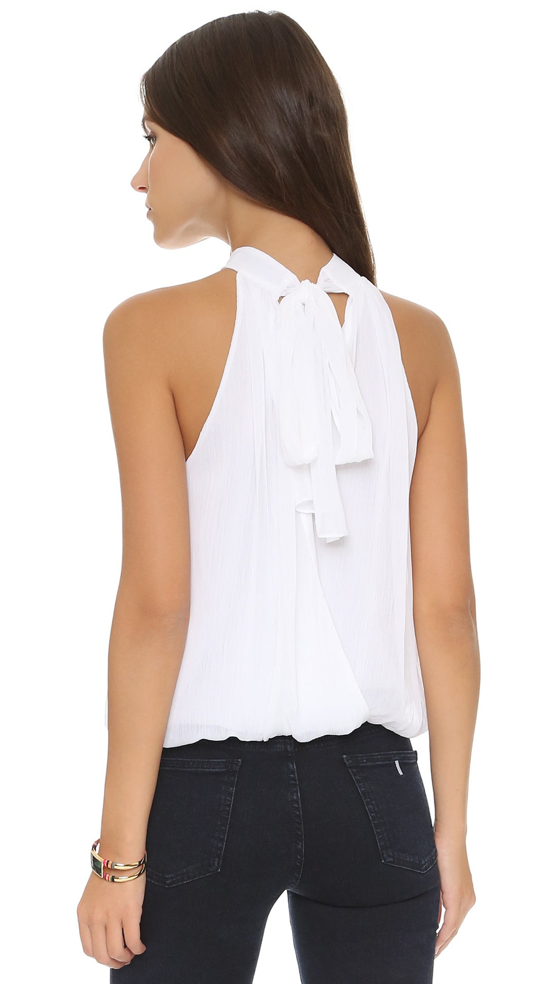 Alice + Olivia Maris Halter Neck Gathered Top at Blond Genius - 1