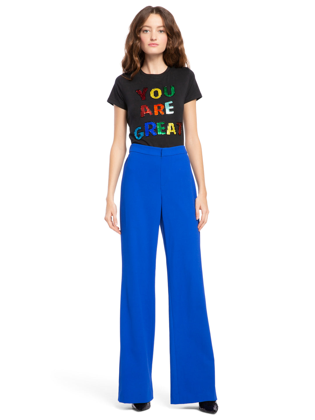 ALICE + OLIVIA - Bo Pull Up Pant Cobalt