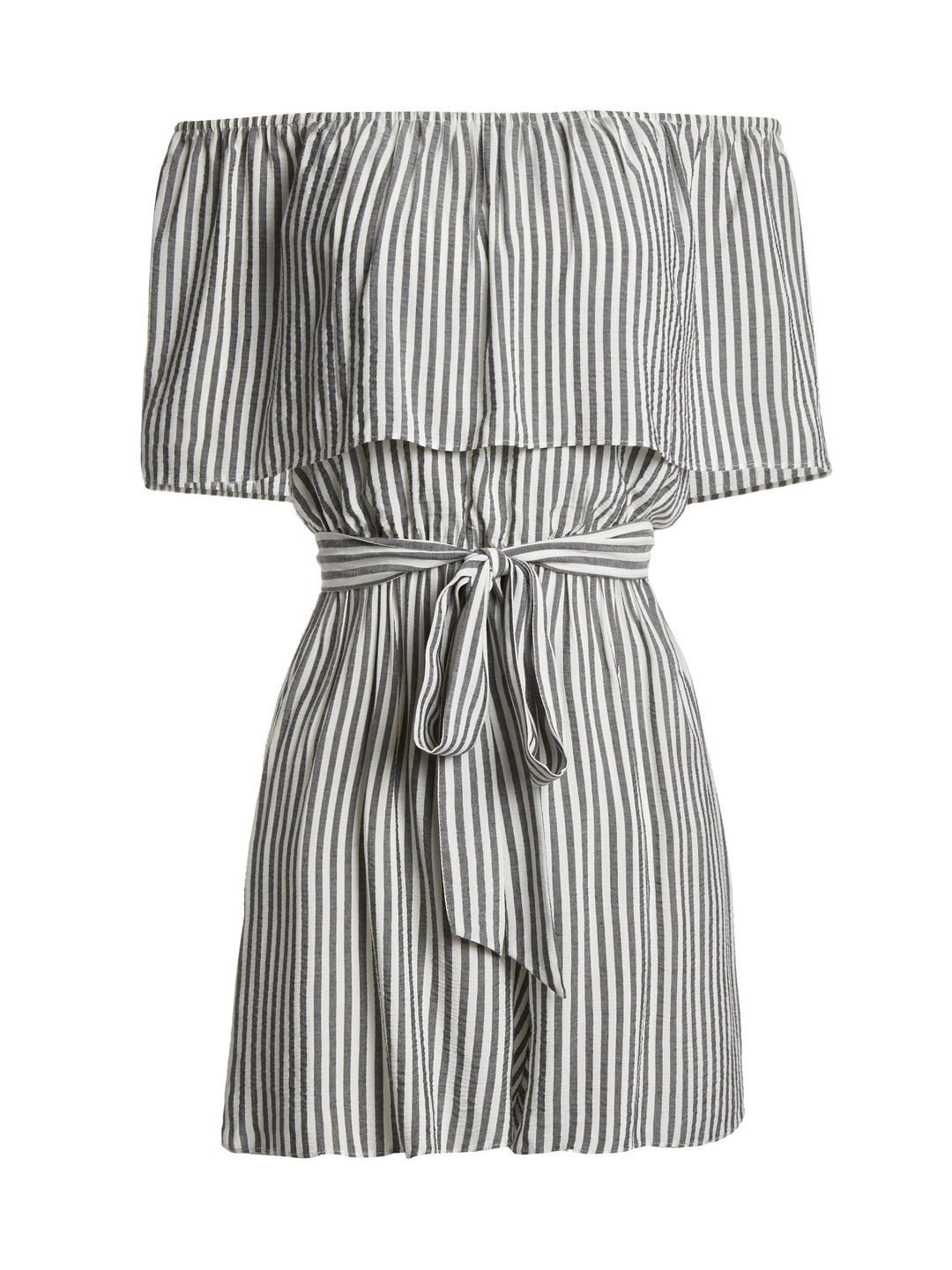 Alice + Olivia - Dory Off Shoulder Ruffle Romper Tie Belt