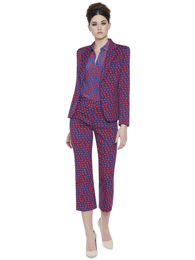 Alice + Olivia - Greyson Double Button Blazer - Navy Multi