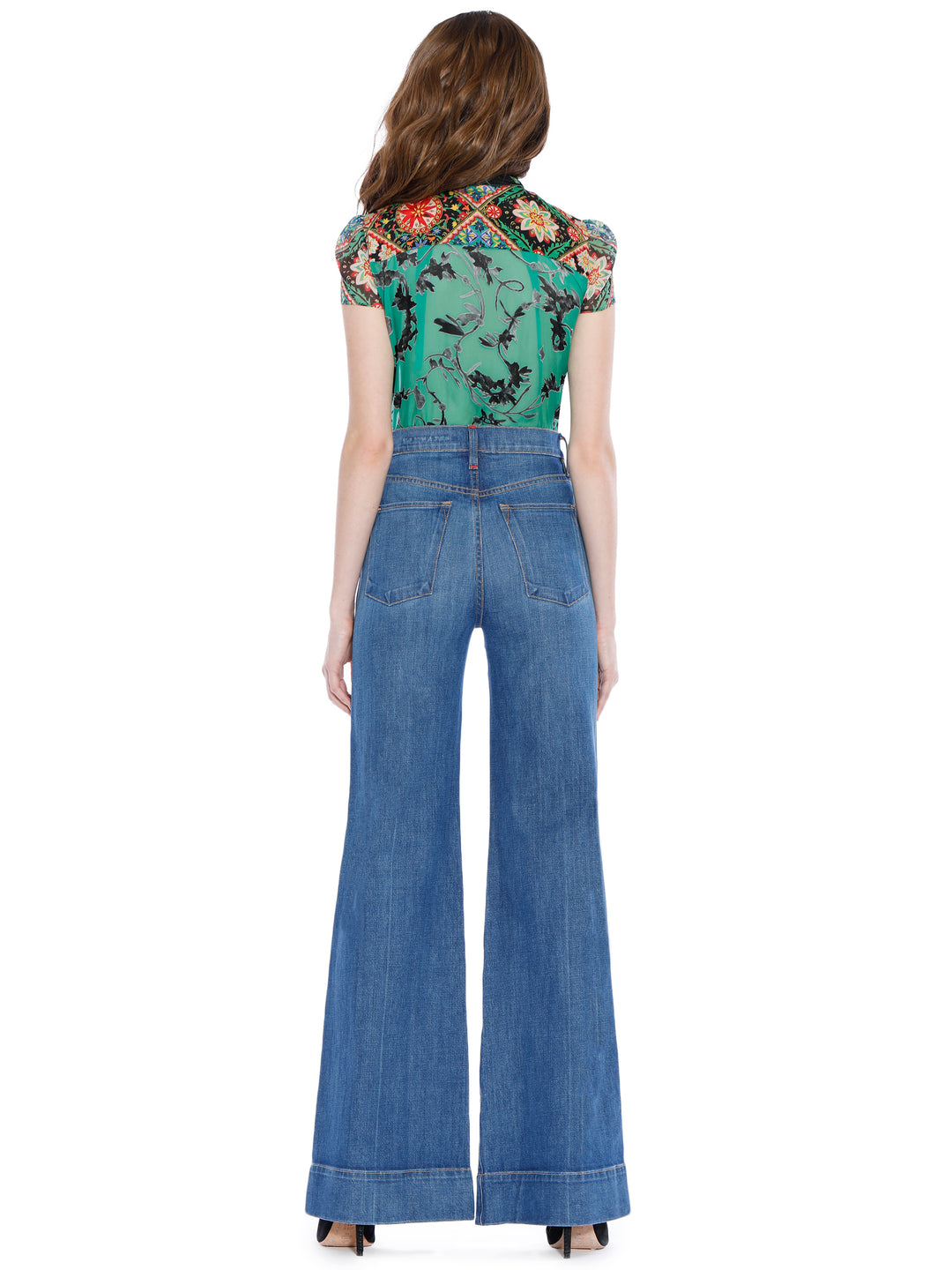 ALICE + OLIVIA - Jeannie Bow Cap Sleeve Buttondown