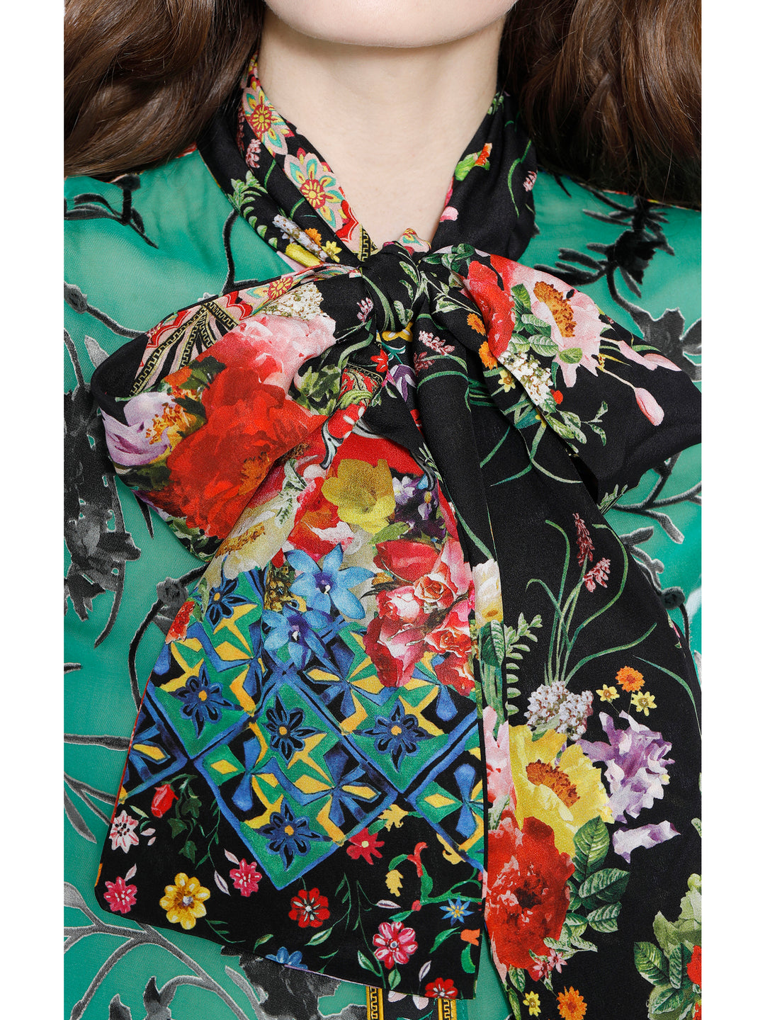 ALICE + OLIVIA - Jeannie Bow Cap Sleeve Buttondown