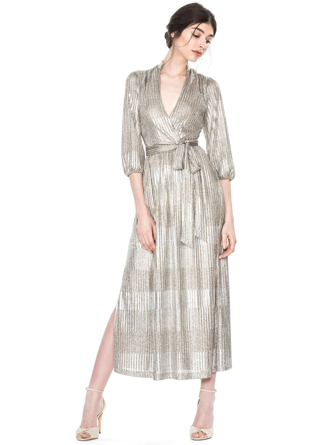 Alice + Olivia - Katina Gathered Midi Dress Tie Belt