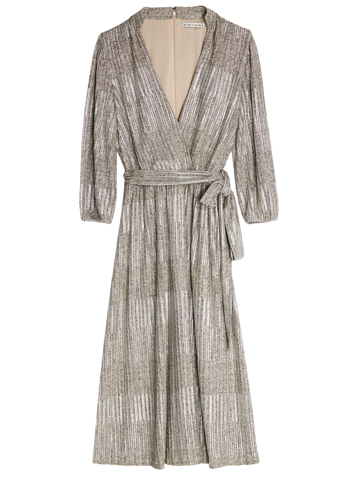 Alice + Olivia - Katina Gathered Midi Dress Tie Belt