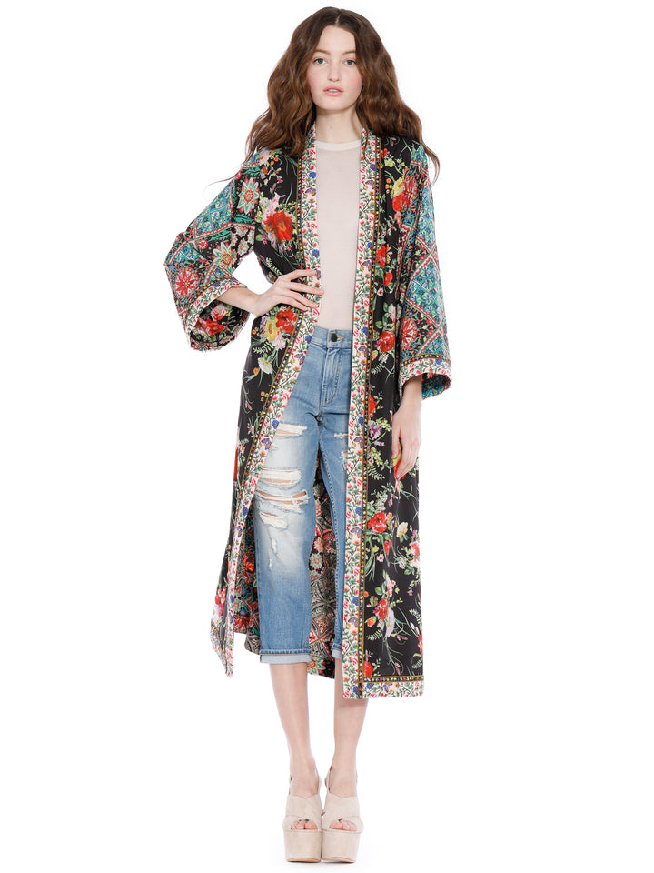 ALICE + OLIVIA - Lynn Side Slit Long Kimono