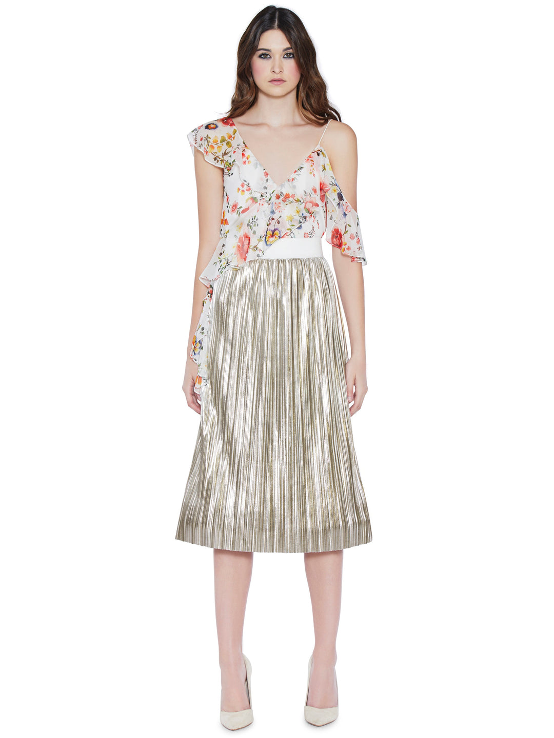 Alice + Olivia - Mikaela Midlength Pleated Skirt
