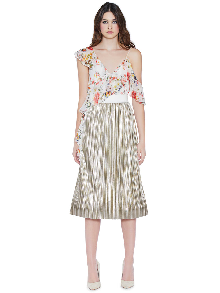 Alice + Olivia - Mikaela Midlength Pleated Skirt