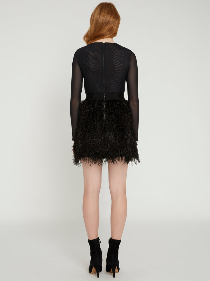 Alice + Olivia - Nara Fitted Long Sleeve Bodysuit Black