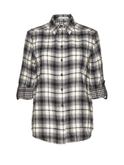 Alice + Olivia Piper Button Down Cream/Black at Blond Genius - 2