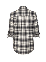 Alice + Olivia Piper Button Down Cream/Black at Blond Genius - 3