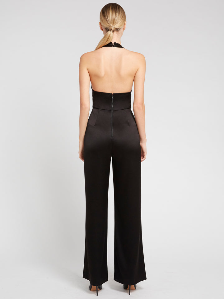 Alice + Olivia - Salem Cowled Halter Jumpsuit Black