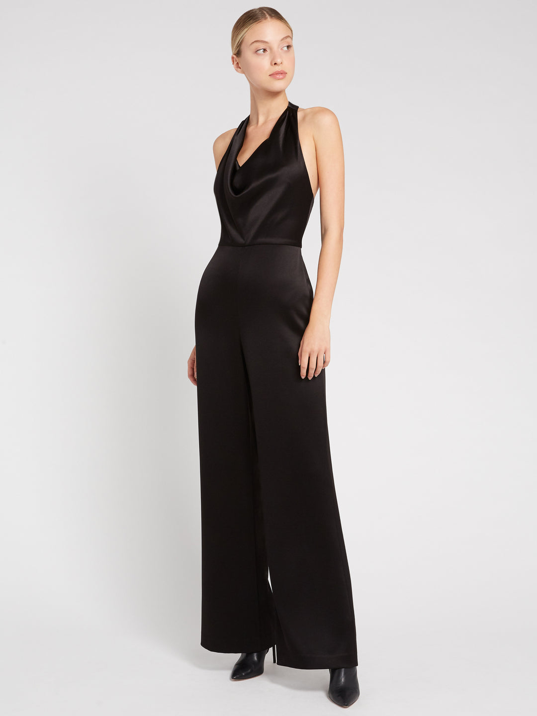 Alice + Olivia - Salem Cowled Halter Jumpsuit Black