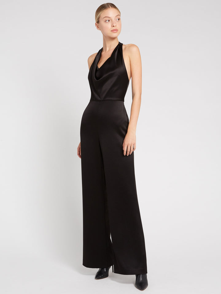 Alice + Olivia - Salem Cowled Halter Jumpsuit Black