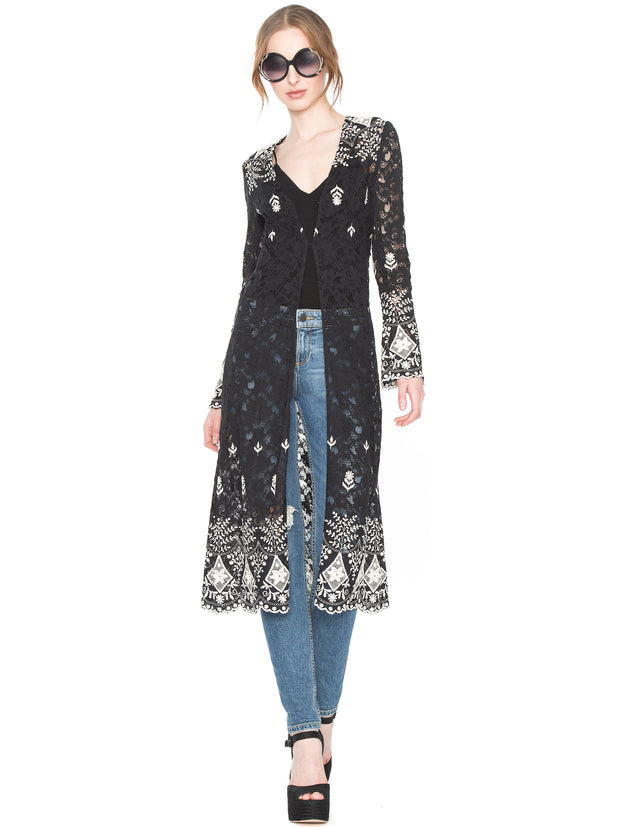 Alice + Olivia - Stara V Neck Midi Kaftan