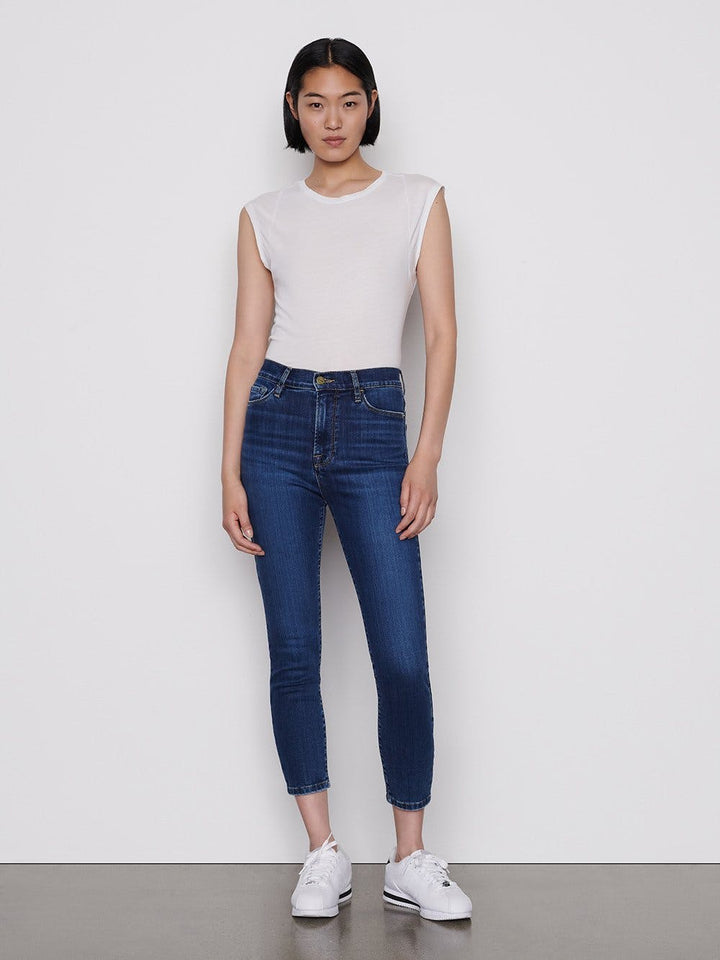 Frame Denim - Ali High Rise Cigarette Jeans in Lupine Denim