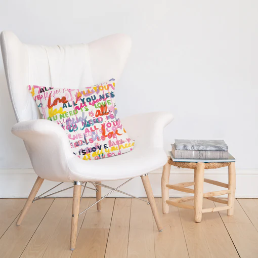 Kerri Rosenthal - All You Need is Love Pillow in Multi Home Decor