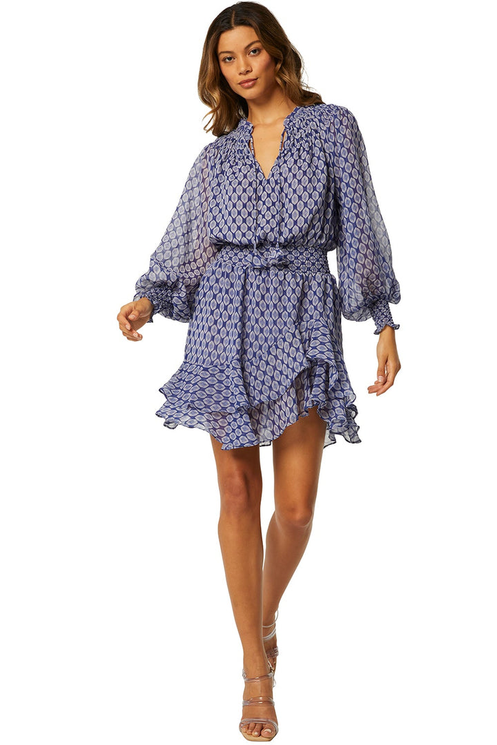 Misa - Almaha Dress in Majorelle Lapis Tile