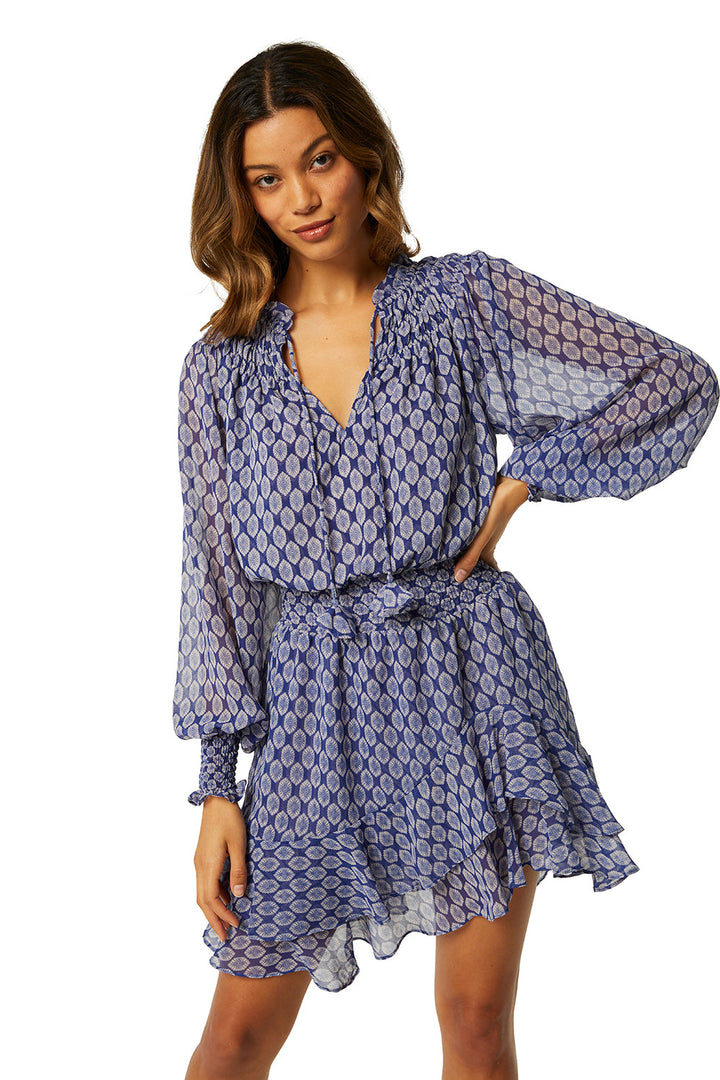 Misa - Almaha Dress in Majorelle Lapis Tile