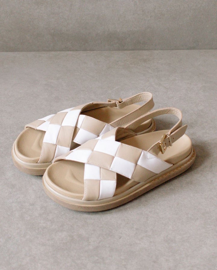 Alohas - Marshmallow in Scacchi Stone Beige Ivory Shoes
