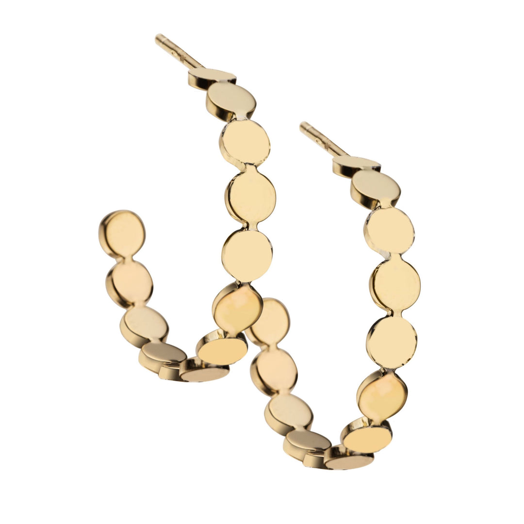 Jennifer Zeuner - Margaux Small Hoop Earrings in 15k Yellow Gold Plated Silver