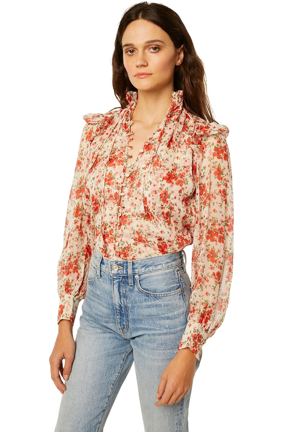 Misa - Analeigh Top in Poppy Allover