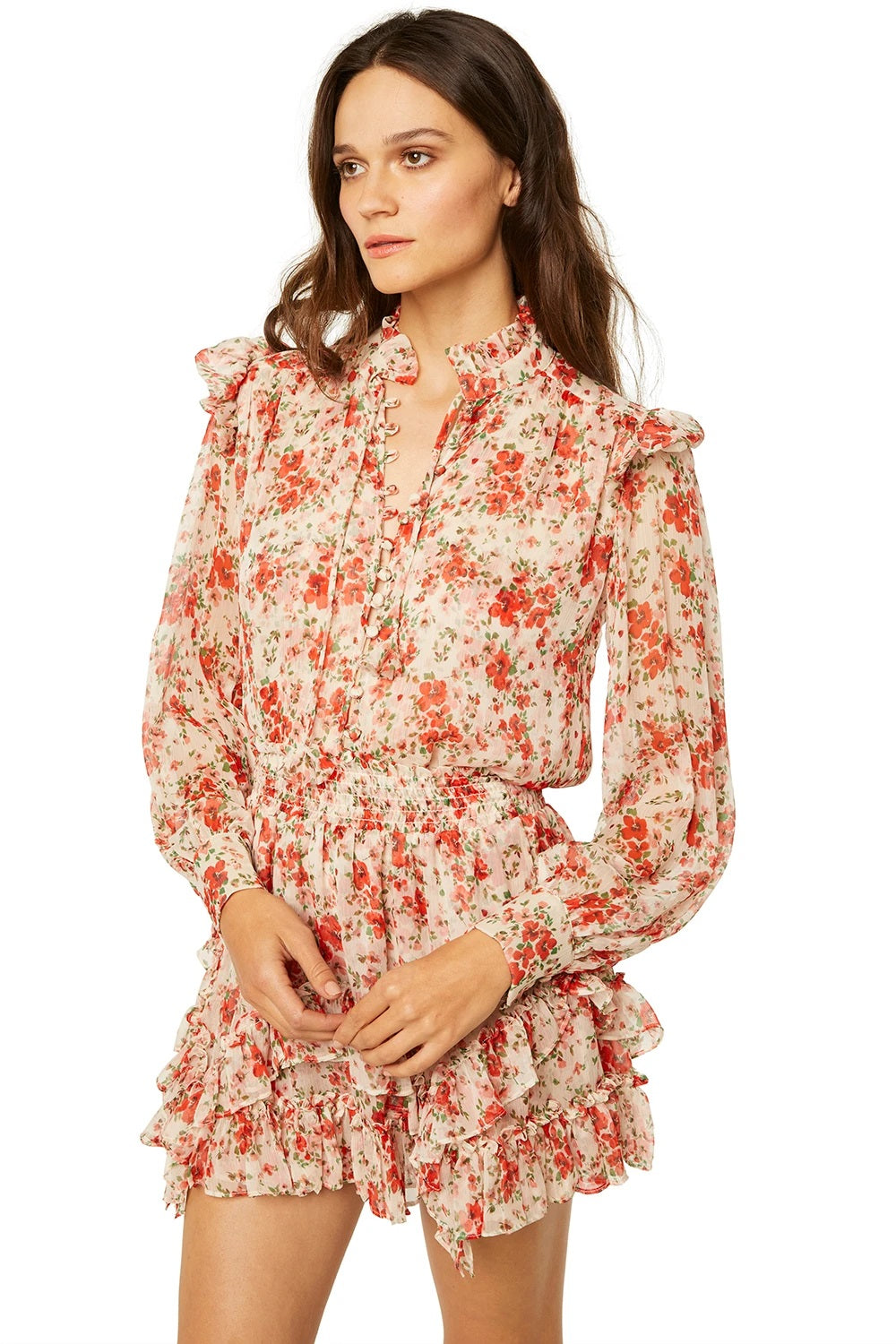 Misa - Analeigh Top in Poppy Allover