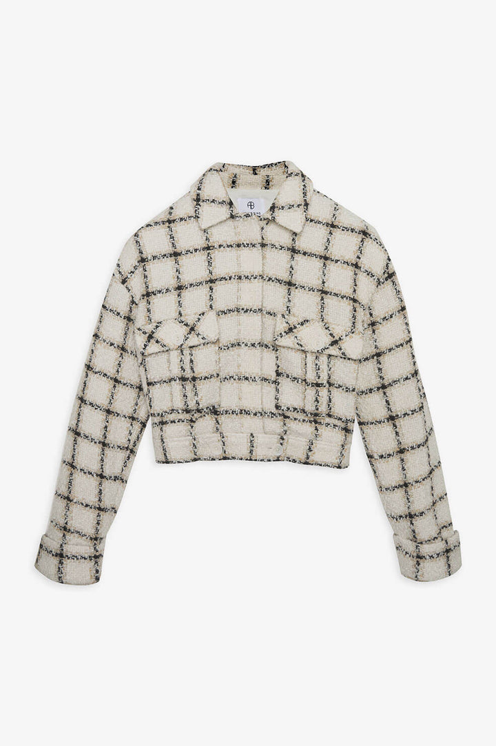Anine Bing - Adriana Jacket in Beige Plaid Jacket