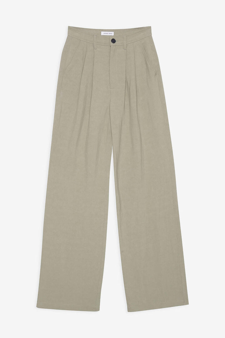 Anine Bing - Carrie Pant in Green Khaki Pants