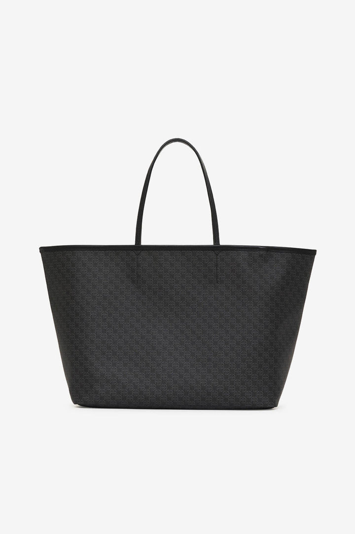 Anine Bing - Emma Tote in Black Monogram Print Accessories