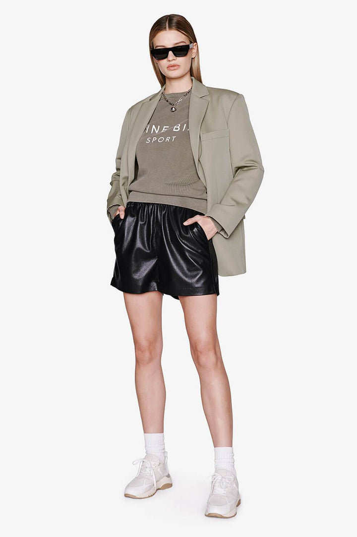 Anine Bing - Evan Sweatshirt in Olive Clothing - Sweatshirts