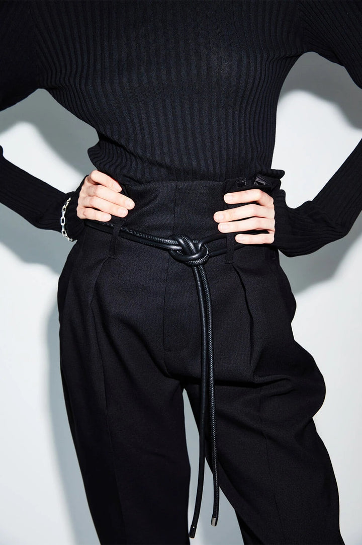 Anine Bing - Gaby Belt in Black Leather