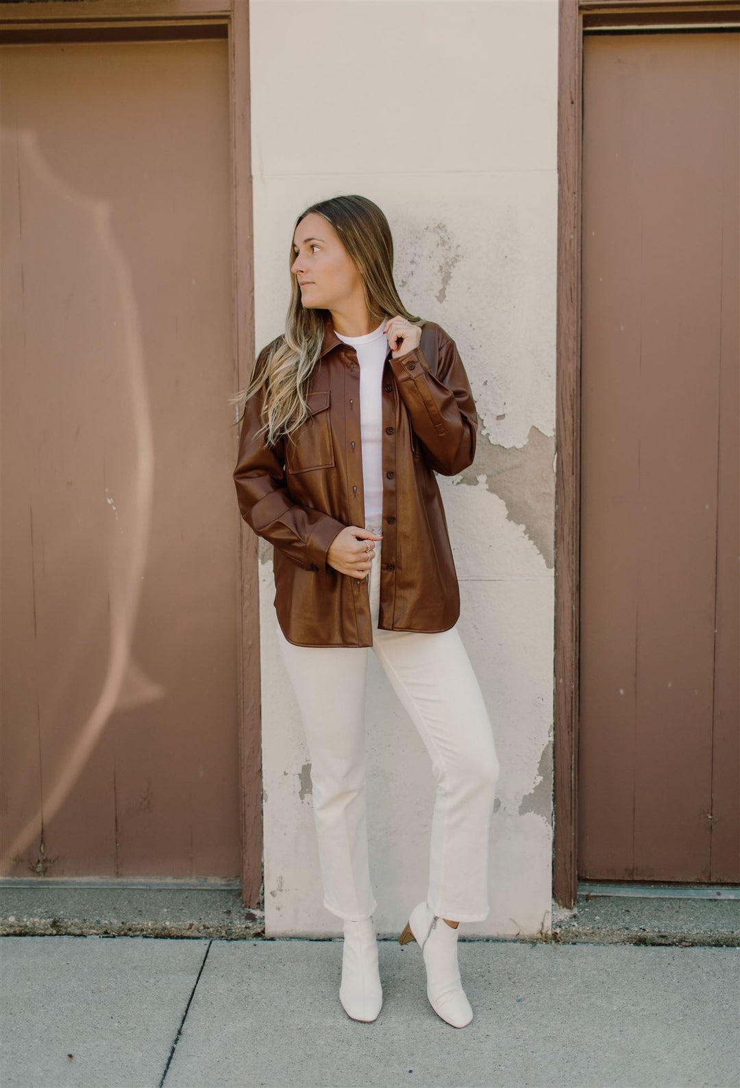 Anine Bing - Hutton Shirt in Brown Jacket
