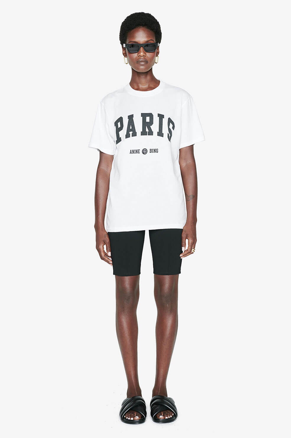 Anine Bing - Lili Tee University Paris in White Tops