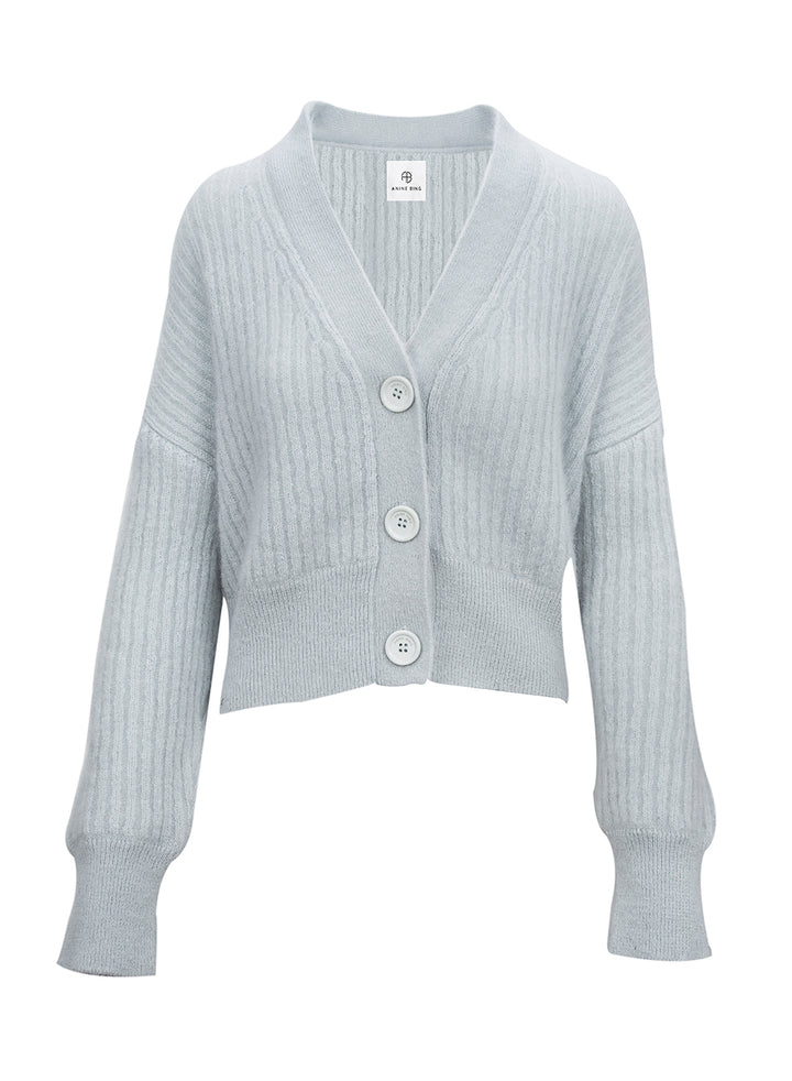 Anine Bing - Maxwell Cardigan in Light Blue Clothing - Sweaters