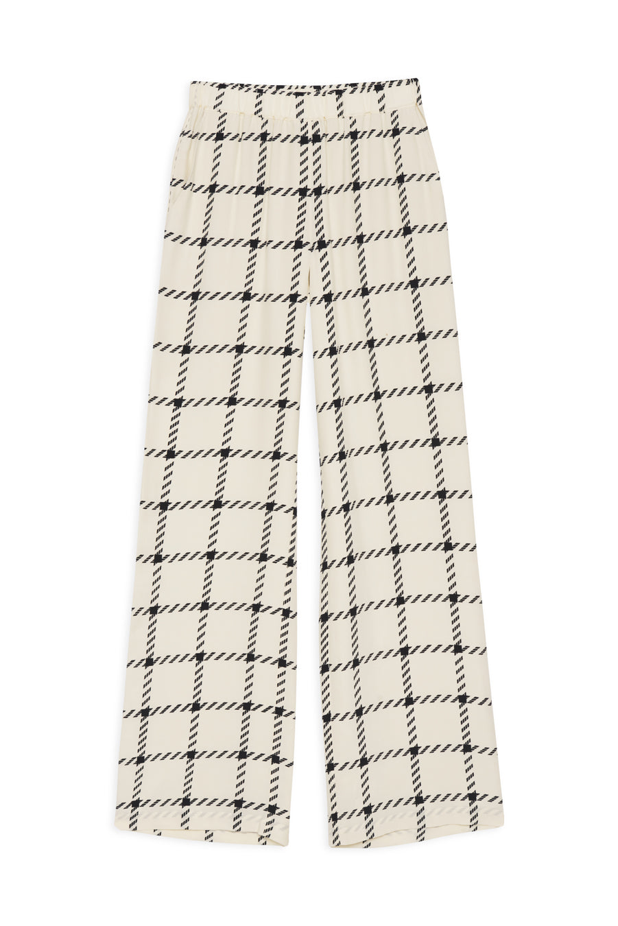 Anine Bing - Owen Pant in Cream Check Pants