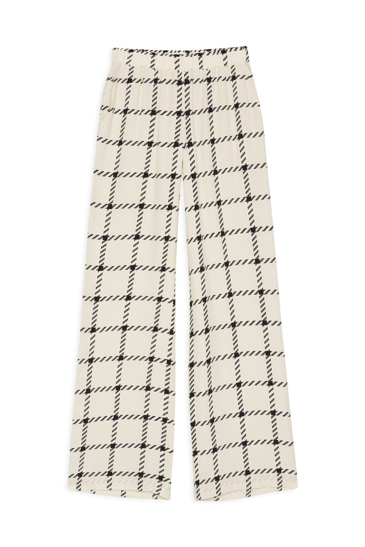 Anine Bing - Owen Pant in Cream Check Pants