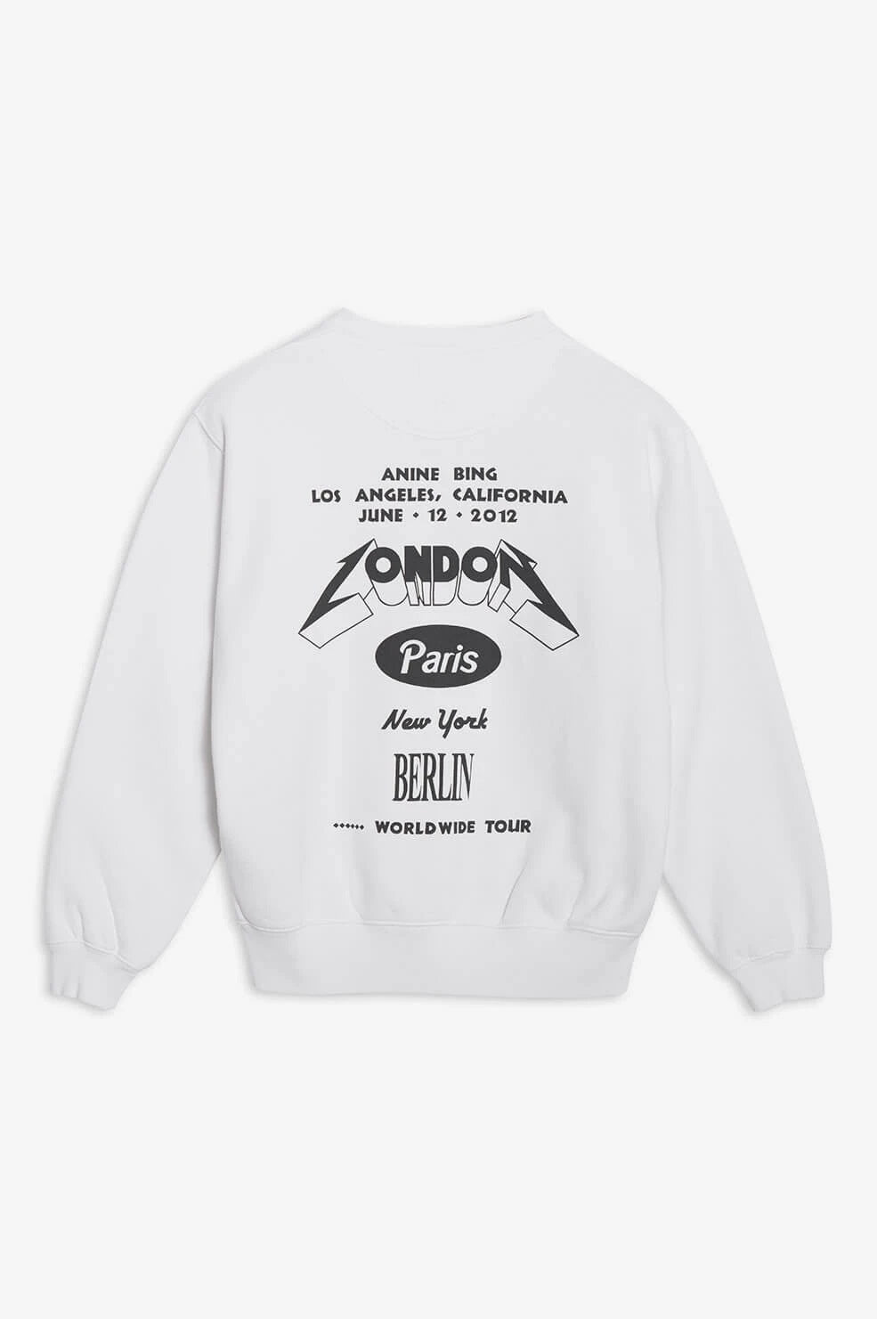 Anine Bing - Ramona Sweatshirt Tour in White Clothing - Sweatshirts