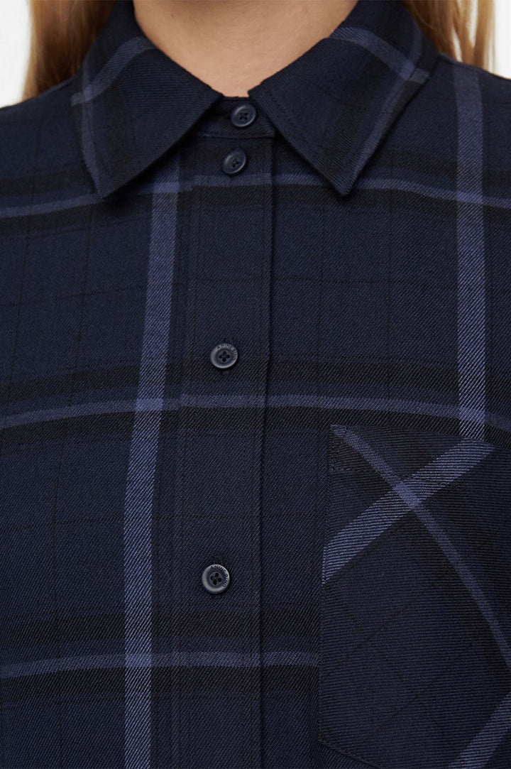 Anine Bing - Sam Shirt in Blue Plaid Tops