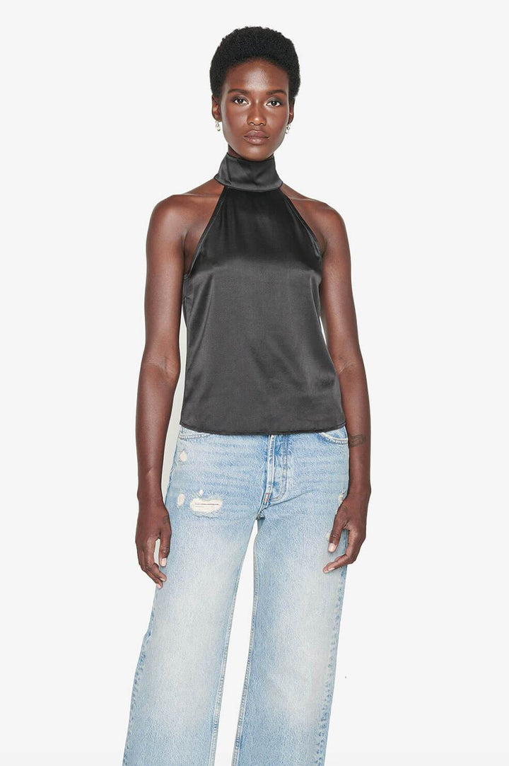 Anine Bing - Sylvia Top in Black Tops